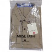 MUSE FATH Mens 100% Cotton Short Sleeve Shirt-Easycare Short Sle