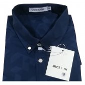 MUSE FATH Mens Printed Casual Button Down Shirt-Cotton Long Slee