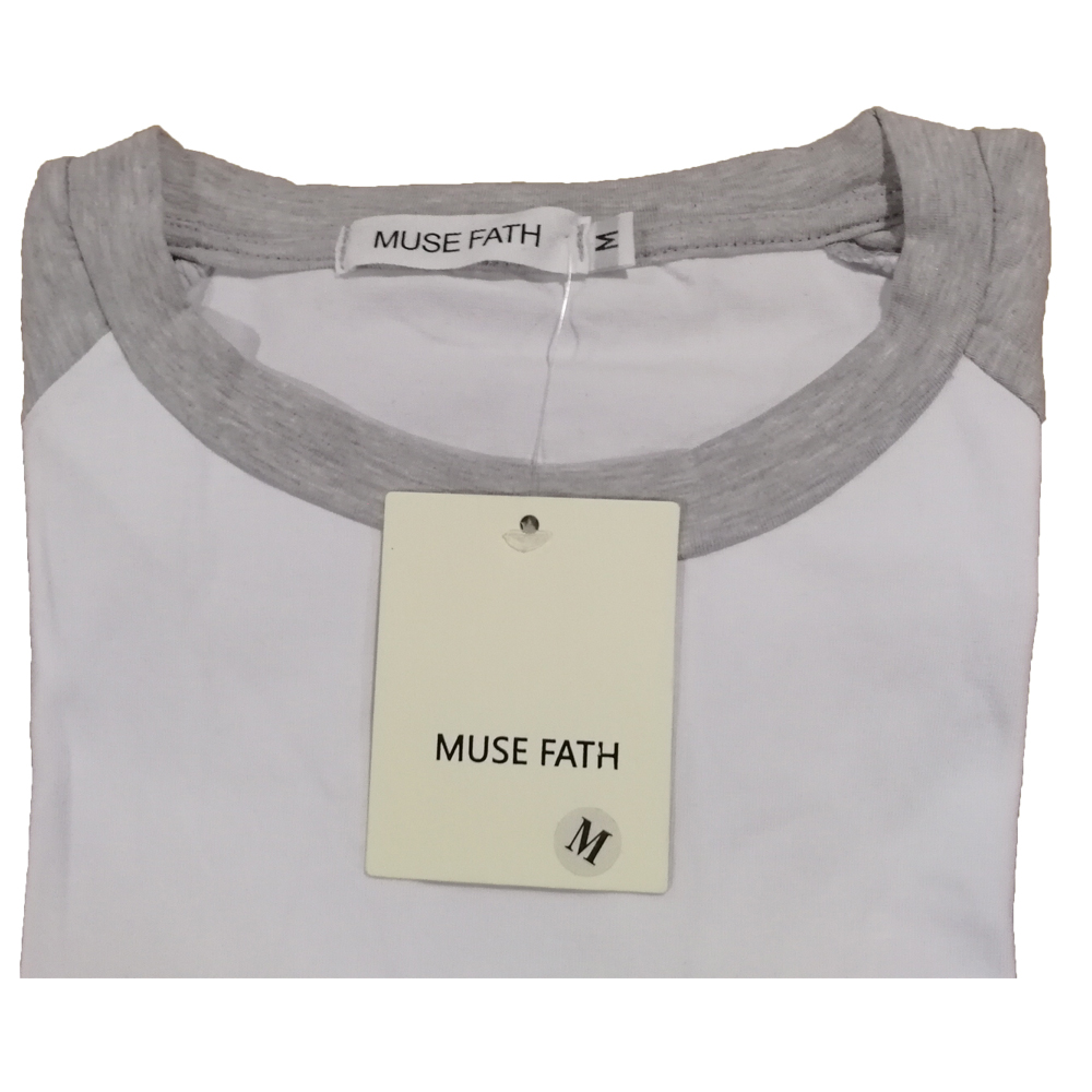 MUSE FATH Mens Casual Raglan T-Shirt, 100% Cotton Short Sleeve Baseball Jersey Tee Shirt - Click Image to Close