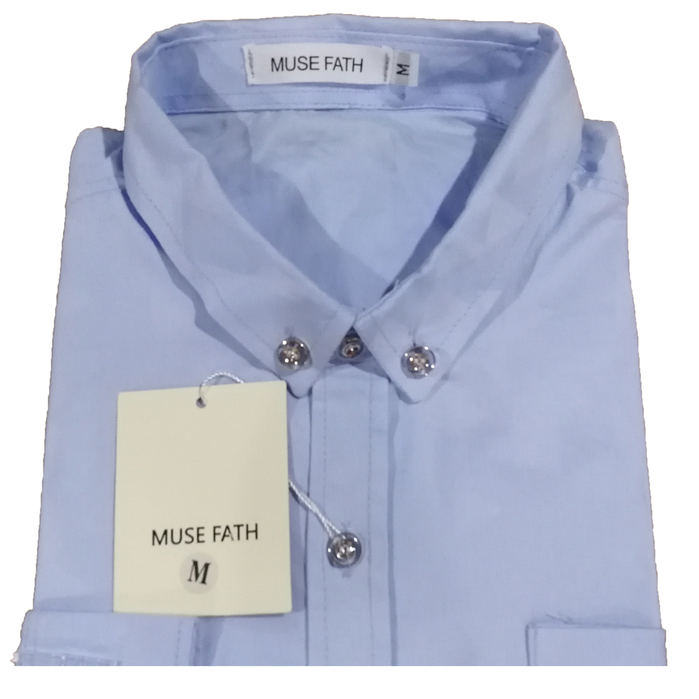 MUSE FATH Mens Printed Casual Button Down Shirt-Cotton Long Slee - Click Image to Close